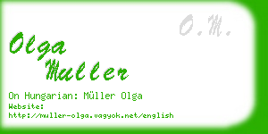 olga muller business card