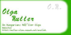 olga muller business card